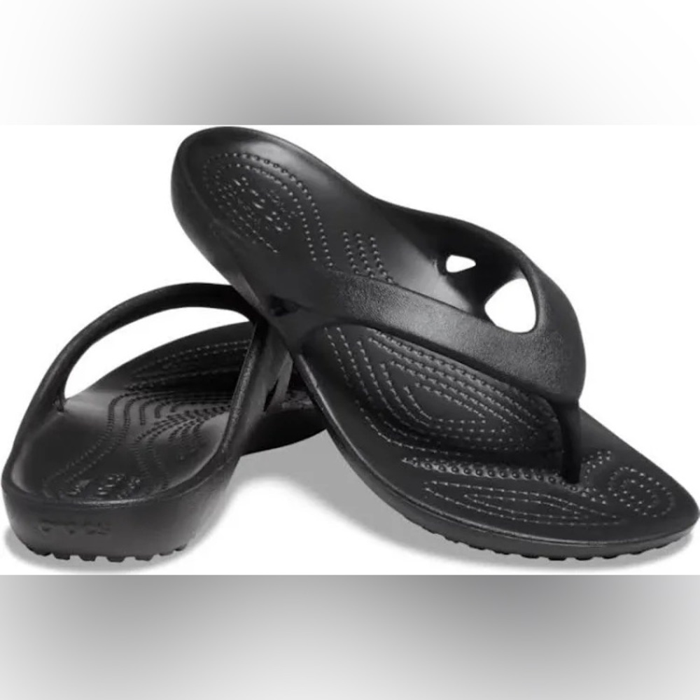 CROCS Kadee II Flip New w/ Tags - Black Size 8 - Picture 6 of 9
